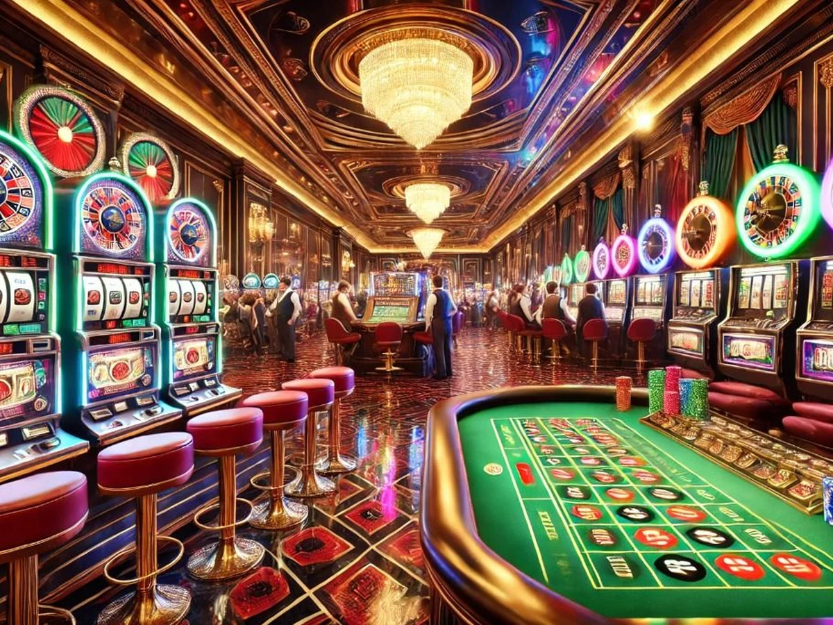 Tampilan permainan slot JUTAWANBET dengan reel dan simbol berwarna