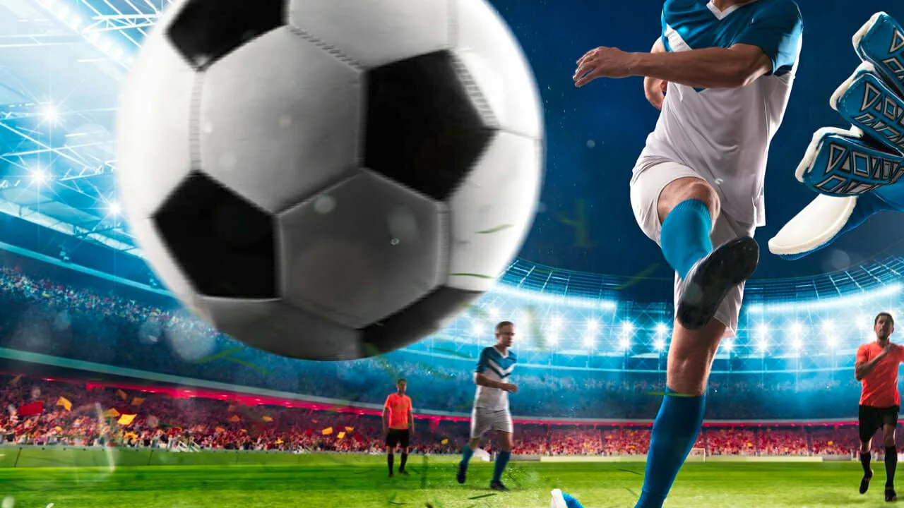 Pertandingan olahraga dengan fokus pada aksi di lapangan